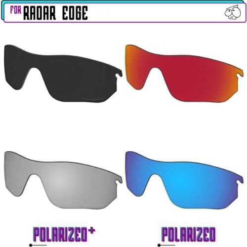 EZReplace Polarized Replacement Lenses for - Oakley Radar Edge Sunglasses - BkSrP Plus-RedBlueP