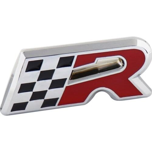 Chrome Red Flag R for Leon Cupra ALTEA IBIZA TOLEDO Fender Rear Nameplate Emblem Badge Sticker