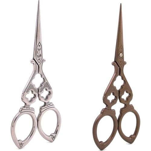 Exquisite Retro Handicraft DIY Tailor Scissor European Cross Stitch Craft Scissor Stainless Steel Sewing Cutting Tools