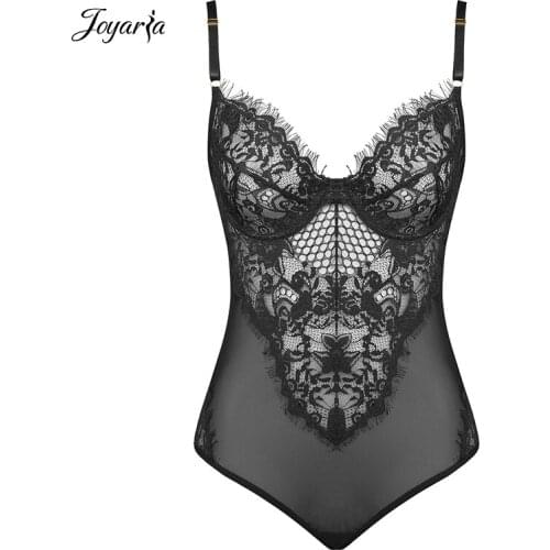 Joyaria Women Sexy Teddy One Piece Lingerie with Underwire Sexy Snap On Teddy Bodysuit