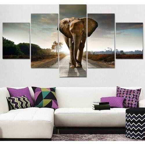 Multi-Panel Elephant diamond mosaic 5 d diy painting diamond 5 Pieces wild animal diamond embroidery full drill home art,EE2070