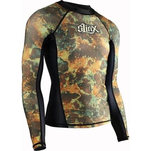 Men camouflage Surfing Rash Guards Lycra Wetsuit Snorkeling suit Long sleeve Full Body Skin Diving Suit Anti-Jellyfish swimwear