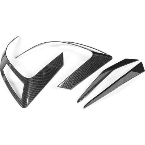 4pcs Rear Tail Light Trim Cover Fit for Honda Civic 10th 2016 2017 2018 2019 Carbon Fiber Style Taillight Decor Automobiles