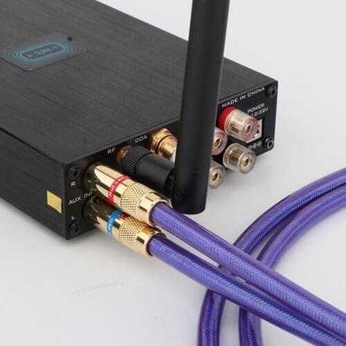 High Quality Pair Van den Hul MC-SILVER IT 65 RCA audio interconnect cable with Gold plated RCA plug