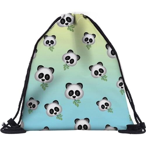 Bear prints Portable Drawstring bags Girls Shoes Bags Women Cotton Travel Pouch Storage Clothes handbag High Quality Makeup bag