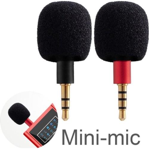 Portable Mini Microphone Mic 3.5mm Aux 4 Pole Metal Capacitance Microphone for Mobile Phone Computer Laptop PC Recording