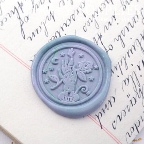 Hand Flower Moon Star Metal Stamp Wedding Wax Seal Stamp Sealing Wax Stamp