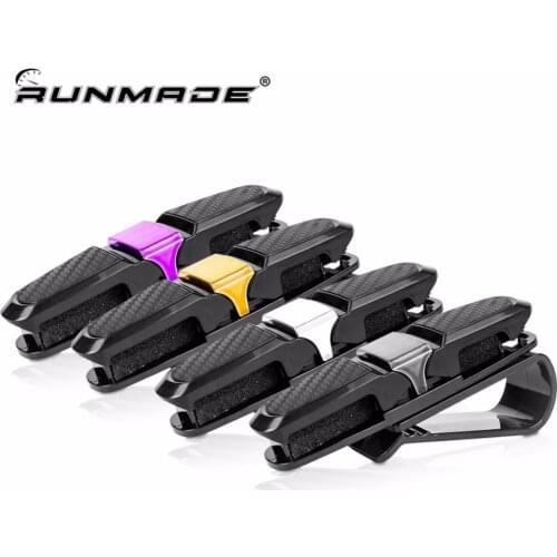 Runmade Car Styling Sun Visor Sunglasses Holder Portable Fastener Clip Eyeglasses Ticket Card Clamp ABS Car Glasses Cases