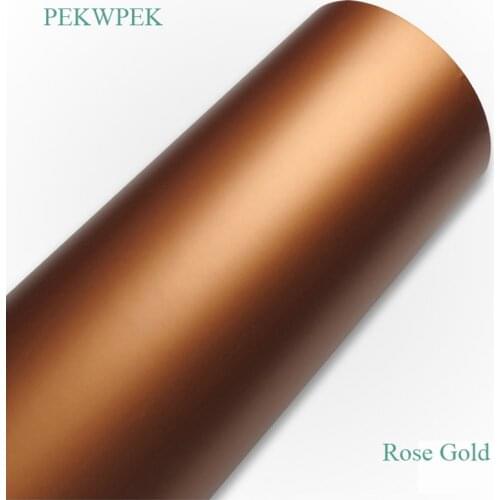 Self-Adhesive Matte Rose Gold Sticker Brushed Golden Post AD Hand-Decorated Gluey Lettering Paper 15/30/60cm x 200cm