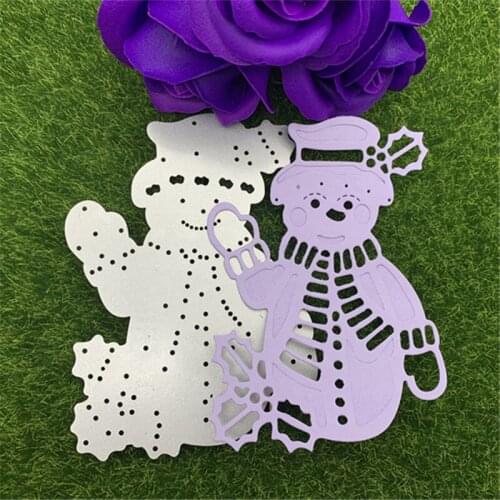 Scarf gloves and hats dressed up snowman hand embossed DIY album scrapbook greeting card decoration metal cutting mold