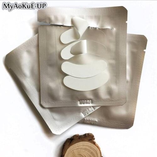 Silicone Eyelash Under Eye Pad 25packs Eyelashes Extension Paper Patches Hydrogel Gel Eye Pad For Eyelash Extension Silver pack