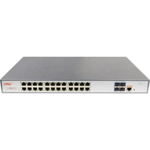 Poe security system high power 600W 24-Port full gigabit Managed PoE Switch with 4 10G Uplink ONV-POE36028PFM-at
