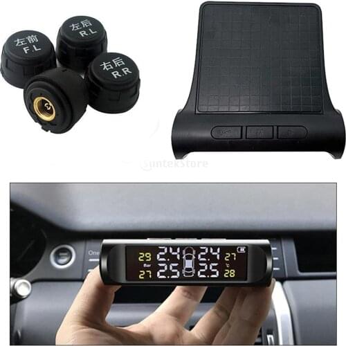 TPMS Car Tire Pressure Monitoring System-LCD Screen Design Alarm Modes with 4 External Tpms Sensor TD1