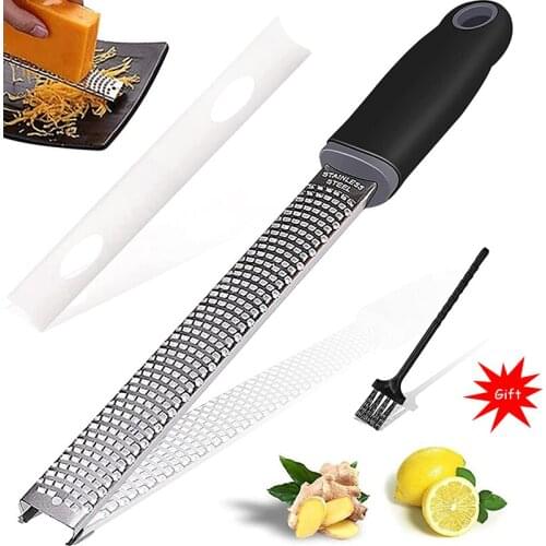 Stainless Steel Lemon Zester Fruit Peeler Cheese Zester Sharp Vegetable Cheese Shavings Planer for Parmesan Cheese Ginger Nutmeg
