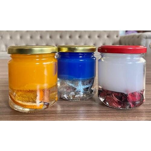 3 Scented Jar Designed Handmade Candles