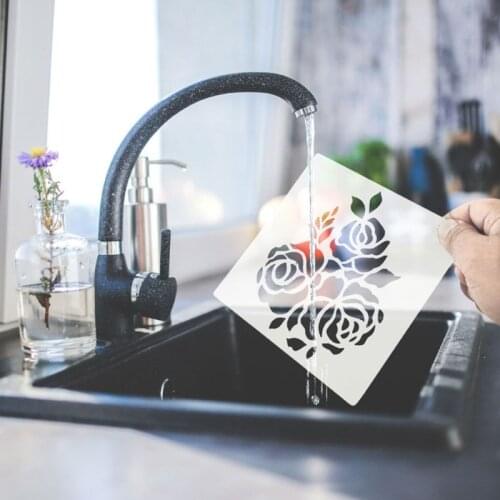 12 x 12 Inch Large Size Reusable PET Stencil Mandala Stencil Cut Painting Template Floor Wall Tile Furniture Stencils