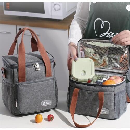 High Capacity Lunch Bag Women Outdoor Camping Hiking Food Thermal Pouch Child Picnic Drink Snack Keep Fresh Storage Package Item