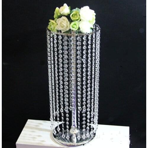 60CM 2Ft Height Upscale Acrylic Crystal Bead String Chandelier Table Centerpieces Wedding Road Lead Party Decoration supplies