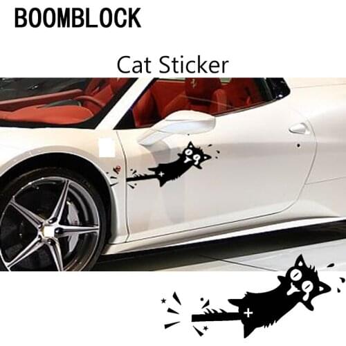 1Pcs Car-styling 3D cat stickers For Audi A4 B6 B8 VW Passat B5 B7 Skoda Octavia A7 A5 Renault Megane 2 3 Ford Focus mk2
