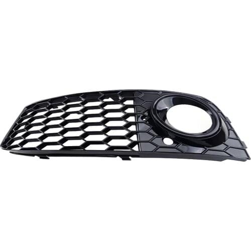 8K0807681 Left Honeycomb Design Mesh Fog Light Grill Grille Cover Fit for Audi A4 B8 2009 2010 2011 2012 Base Sedan 4-Door Only
