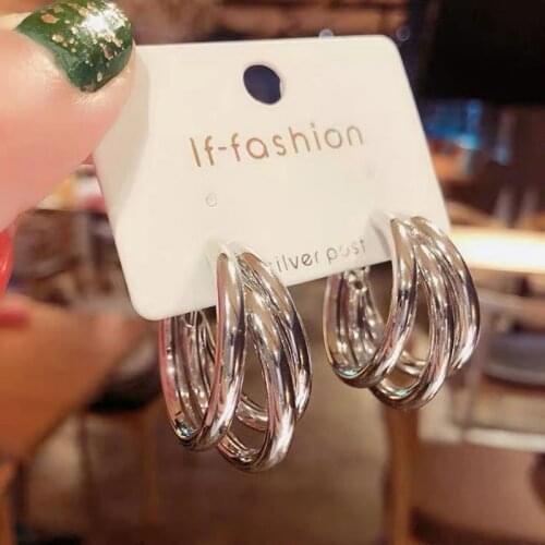 Exquisite Women Circle Metal Hoop Earrings Statement Jewelry Gifts