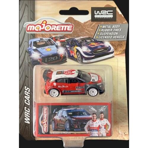 Majorette car 1/64 Citroen C3 Rally car Collection of die-casting simulation metal model rubber tire WRC CARS toys