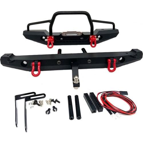 Metal Anti-collision Bumpers Front & Rear Bumpers for 1/10 Axial SCX10 II 90046 RC Crawler Car Parts Accessories