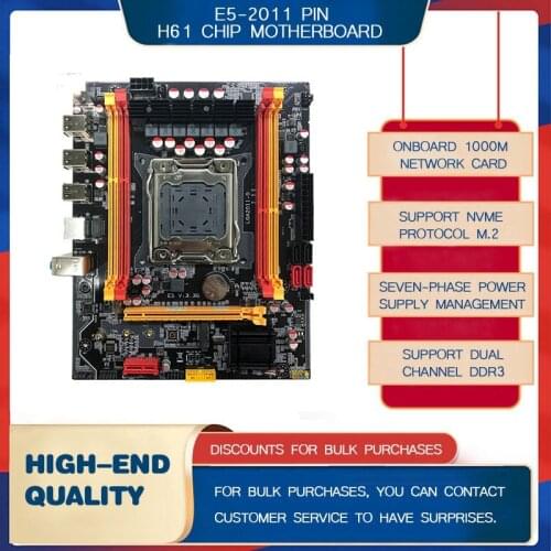 New X79-3.3G computer motherboard 2011 pin with M.2 support DDR3 server memory E52670/2689