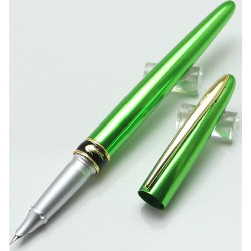 Crocodile 215 High Quality 0.38mm Extra F Nib Finance G Fountain Pen with Diamond Metal Ink Pen for Gift Office Stationery