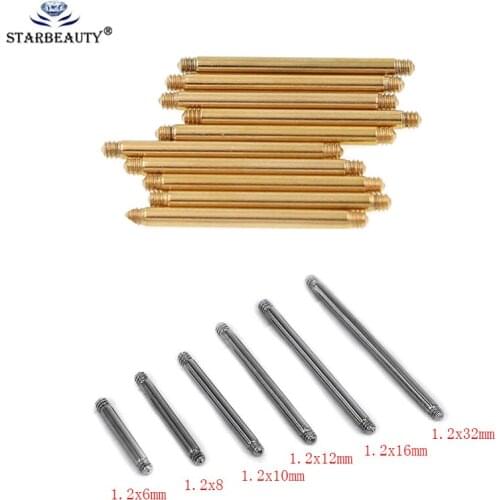 5pcs/lot Stainless Steel Screw Barbell Parts for Tongue Rings Cartilage Earring Fake Plug 14 16G Body Piercing Jewelry
