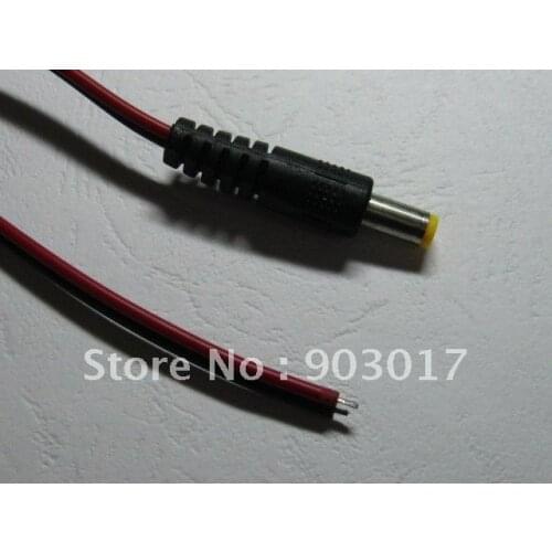 5.5X2.1mm DC Power Plug Male Connector With Red and Black Cord Cable 30cm 50 Pcs Per Lot HOT Sale High Quality