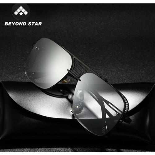 BEYONDSTAR Fashion Hollow Frame Rectangle Gold Mirror Lens Sunglasses Steampunk Goggles Brand Designer Vintage Glasses G28037