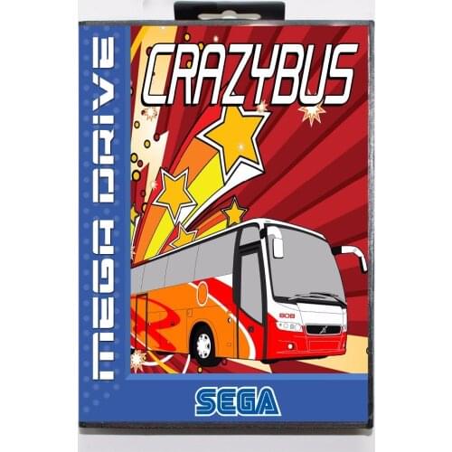 Crazy Bus 16 bit MD Game Card With Retail Box For Sega Megadrive/Genesis