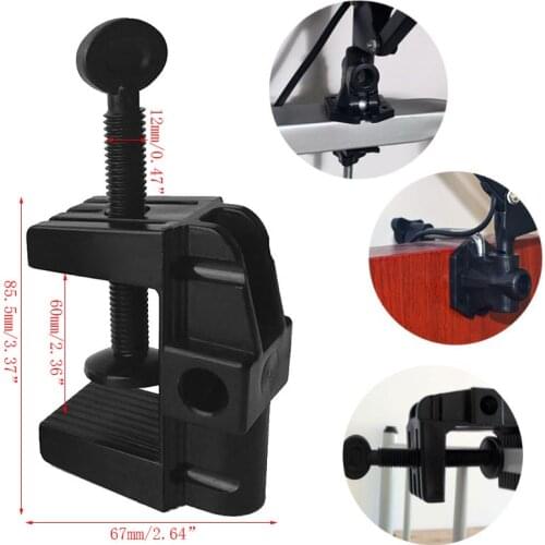 T3EE Universal Bracket Clamp Accessories DIY Fixed Metal Clip Fittings Screw Light Mounting Camera Holder For Microphone Desk