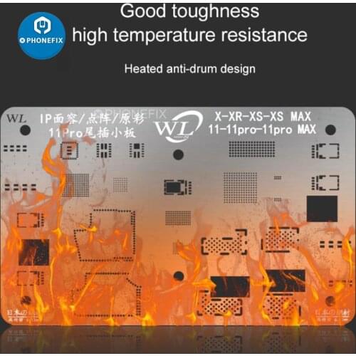 WL tin planting Steel Mesh Repair For iPhone Face ID / dot matrix / original color / tail plug small plate tinned steel mesh