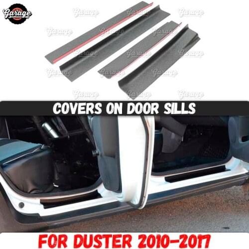 Guard covers on door sills for Renault / Dacia Duster 2010-2017 ABS plastic 1 set / 4 pieces accessories interior molding car