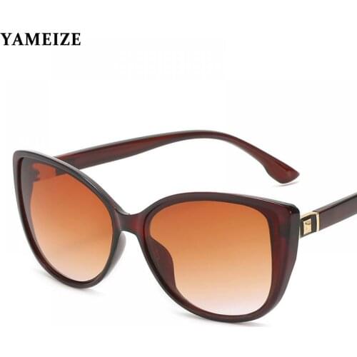 YAMEIZE Luxury Cat Eye Sunglasses Women Brand Designer Vintage Gradient Glasses Retro Cat eye Sun Glasses Female Eyewear Oculos