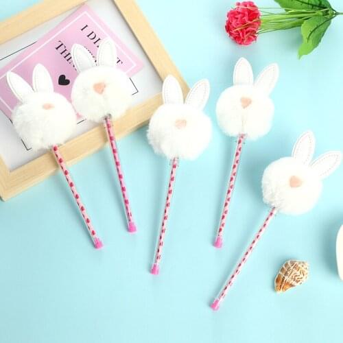 24PCS New Novel Fashion Cute Rabbit Pen Korean Students Writing Craft Pen Office Accessories Stationery