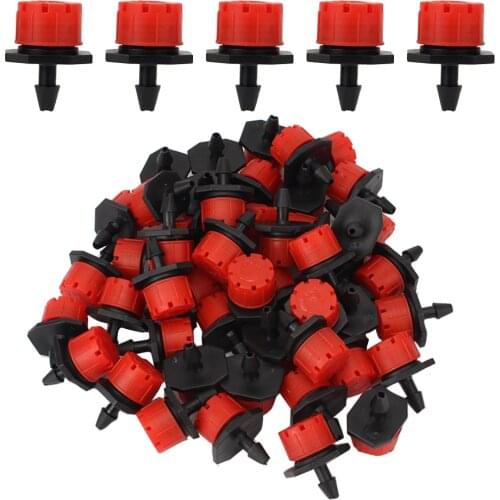 50Pcs 4/7mm Adjustable Irrigation Dripper Emitter Watering Sprinkler Micro Nozzle for Flower Beds Vegetable Garden Watering Tool