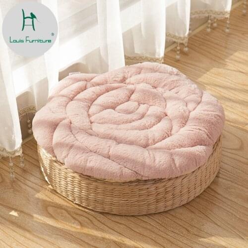 Louis Fashion Furniture Accessories Japanese Style Plush Rose Cushion Chair Cushion Tatami Floor