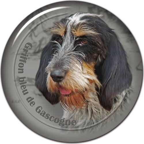 B0886# 13CM/17CM Self-Adhesive Decal Griffon Bleu De Gascogne Dog Car Sticker Decors on Bumper Rear Window Laptop