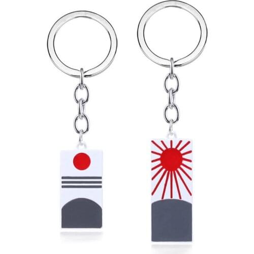 20PCS/LOT Anime Demon Slayer Kimetsu no Yaiba Keychain Kamado Tanjirou Metal Pendant Key Chains For Fans Charm Jewelry Gifts