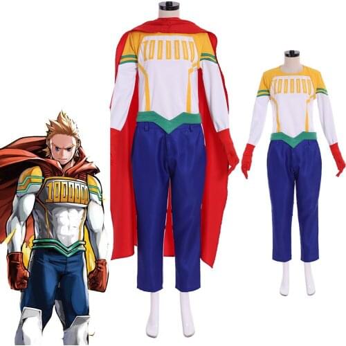Cosplaydiy My Hero Academia Mirio Togata Blue Belt Cosplay Costume Adult Boku no Hero Mirio Togata Halloween Suit L320