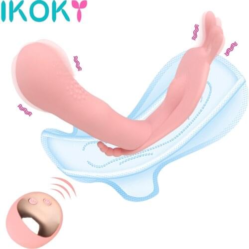 IKOKY Wearable Rabbit Dildo Vibrator G Spot Massager Sex Toys for Women Panty Vibrator Clitoris Stimulator Adult Products