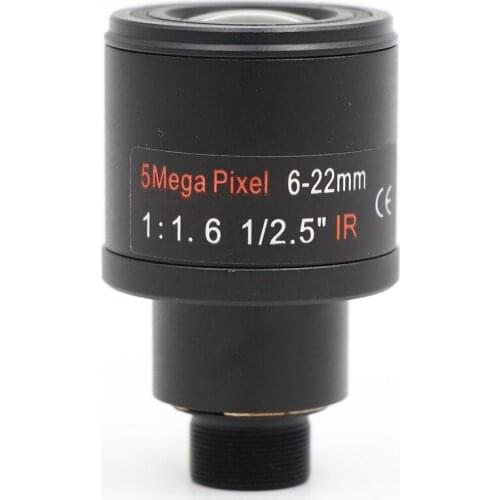 CCTV Camera 6-22mm Lens 5.0 MegaPixel Manual Zoom/Focus/IRIS M12*0.5mm Mount Infrared Night Vision Lens For CCTV Camera