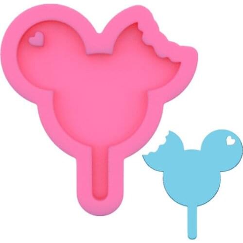 Small Silicone Mold with Hole Mouse Head for Lollipop Diy Kitchen Accessories Fondant Easy To Clean Cake Decoration Accessories