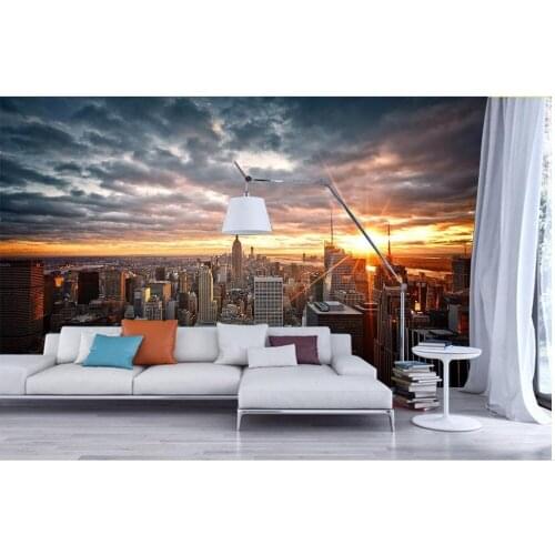 Custom Photo Wallpaper 3D Stereoscopic New York city views Art TV Background 3D Mural Wallpaper Wall Decoration