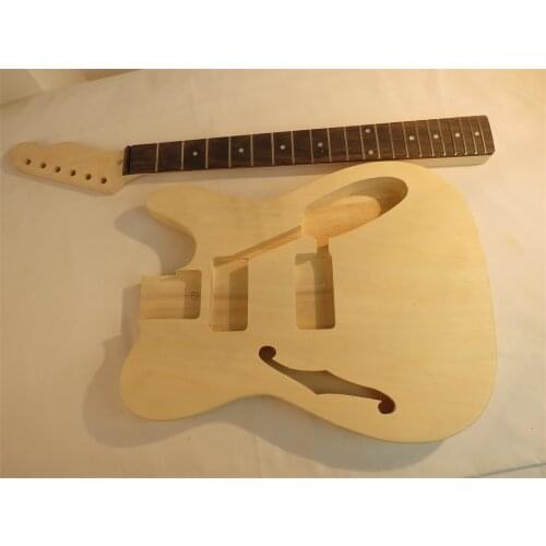 Unfinished electric guitar including guitar neck and guitar body set #108