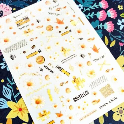 Newest Japanese style flowers and butterflies 3d nail art sticker nail decal stamping export japan designs rhinestones