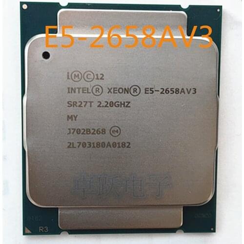 Original Intel Xeon E5-2658AV3 2,20 GHZ 12 núcleos E5 2658A V3 30MB E5-2658V3 E5-2658A V3 LGA2011-3 105W envío gratis E5 2658AV3